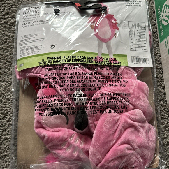 Flamingo Pink Bird Tropical Animal Fancy Dress Up Halloween Baby Child Costume - Picture 5 of 5